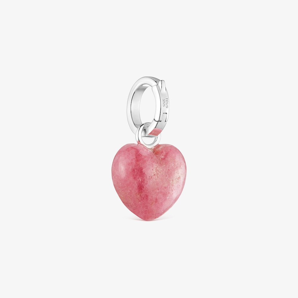 Pendentif en argent et rhodonite TOUS Flechazo