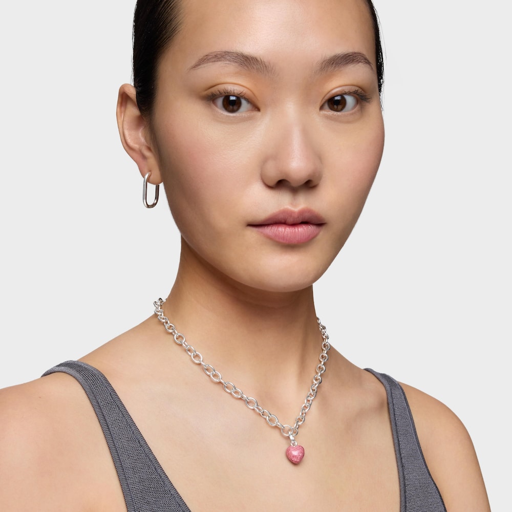 Pendentif en argent et rhodonite TOUS Flechazo