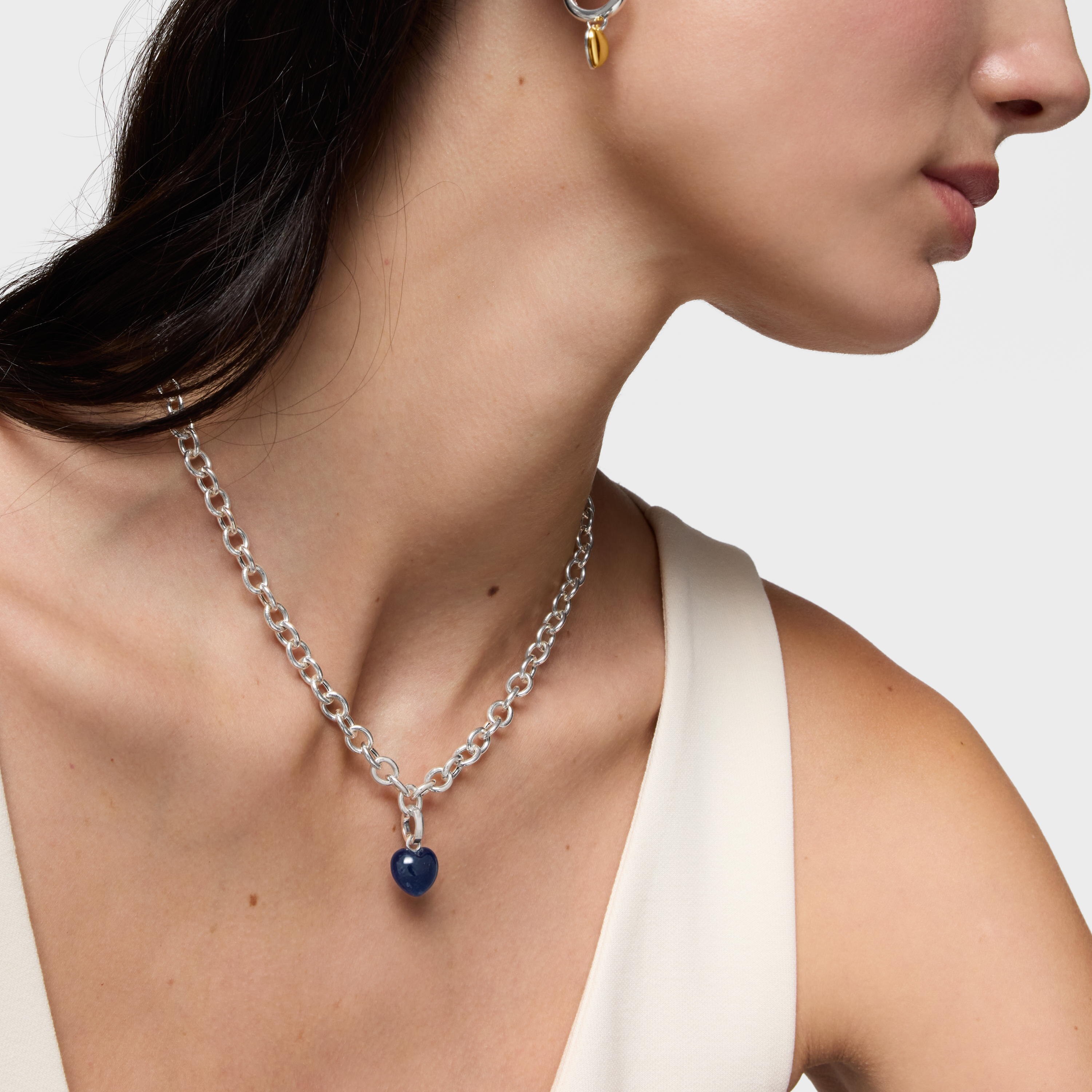 Silver Pendant with sodalite TOUS Flechazo