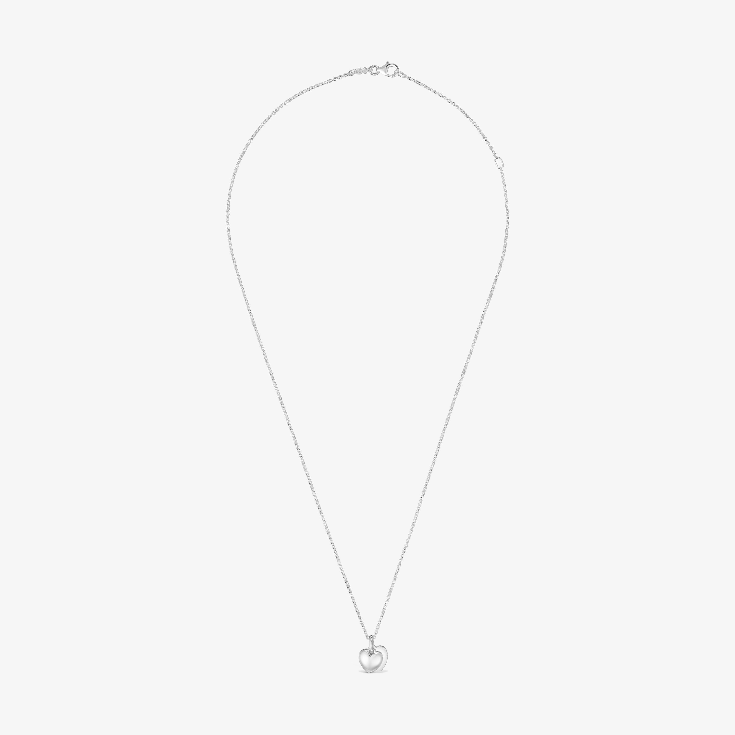 9 mm silver double-heart Necklace TOUS Flechazo