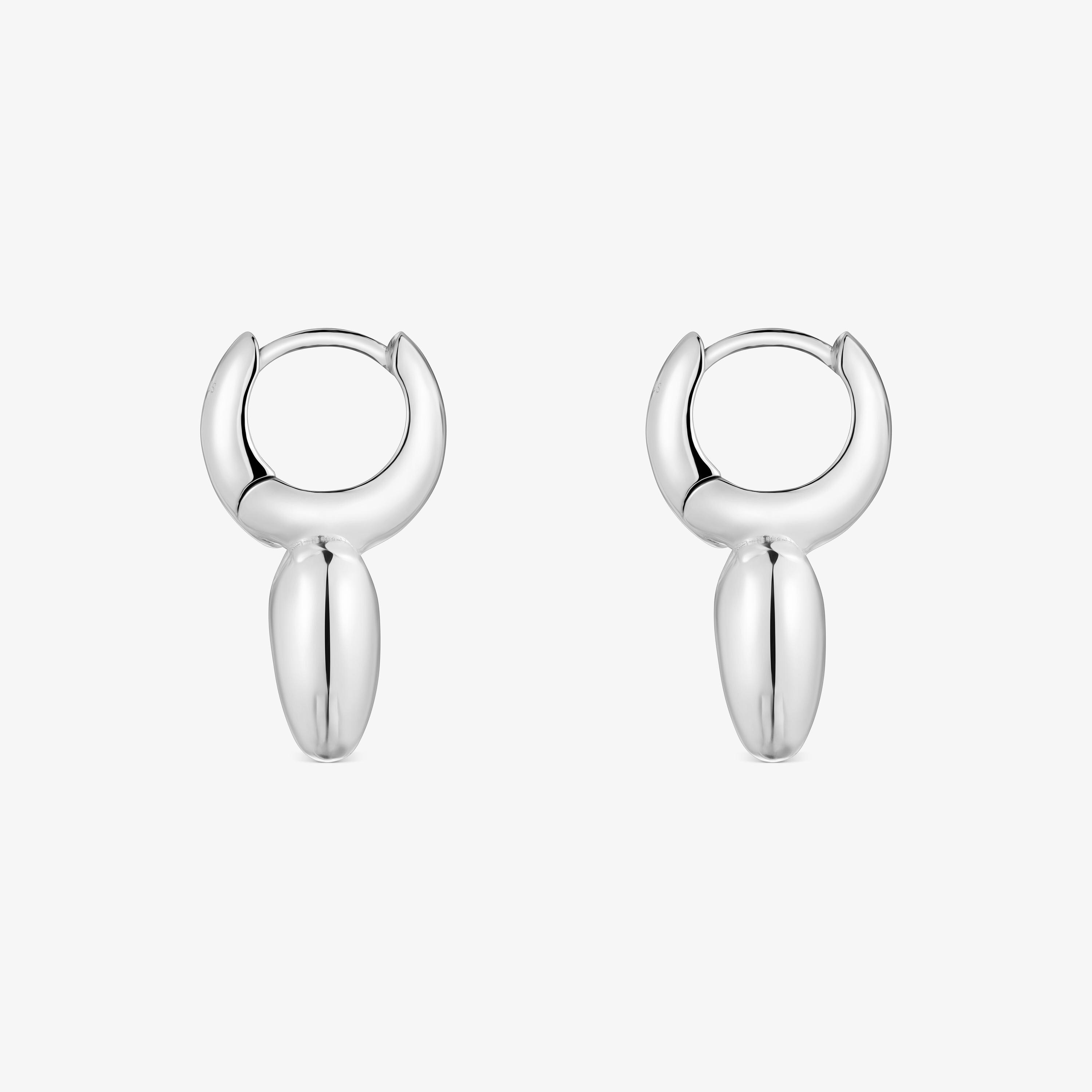 Silver heart-motif Hoop earrings TOUS Flechazo