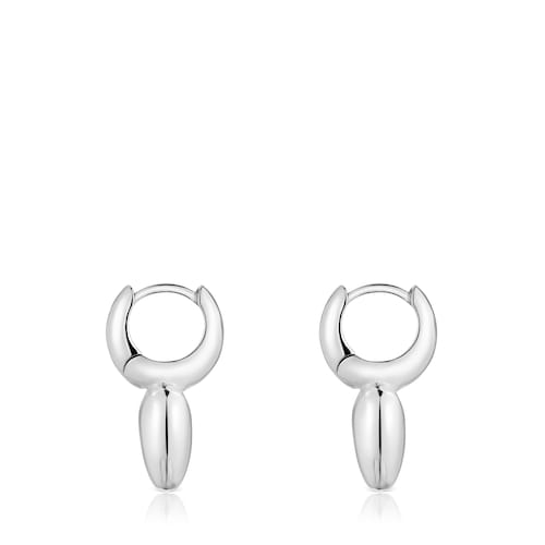 Silver heart-motif Hoop earrings TOUS Flechazo