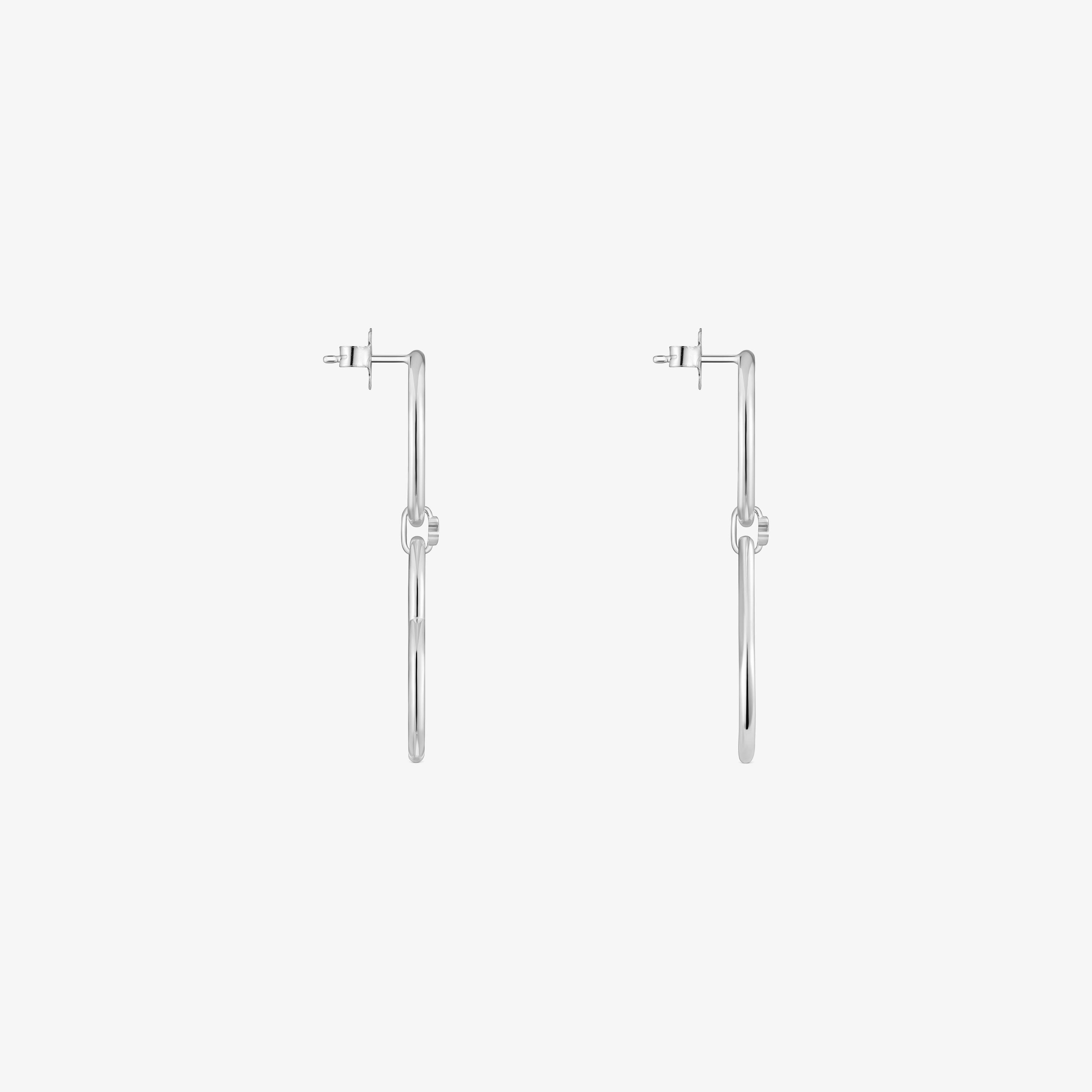 Short silver Earrings with motifs TOUS Straight