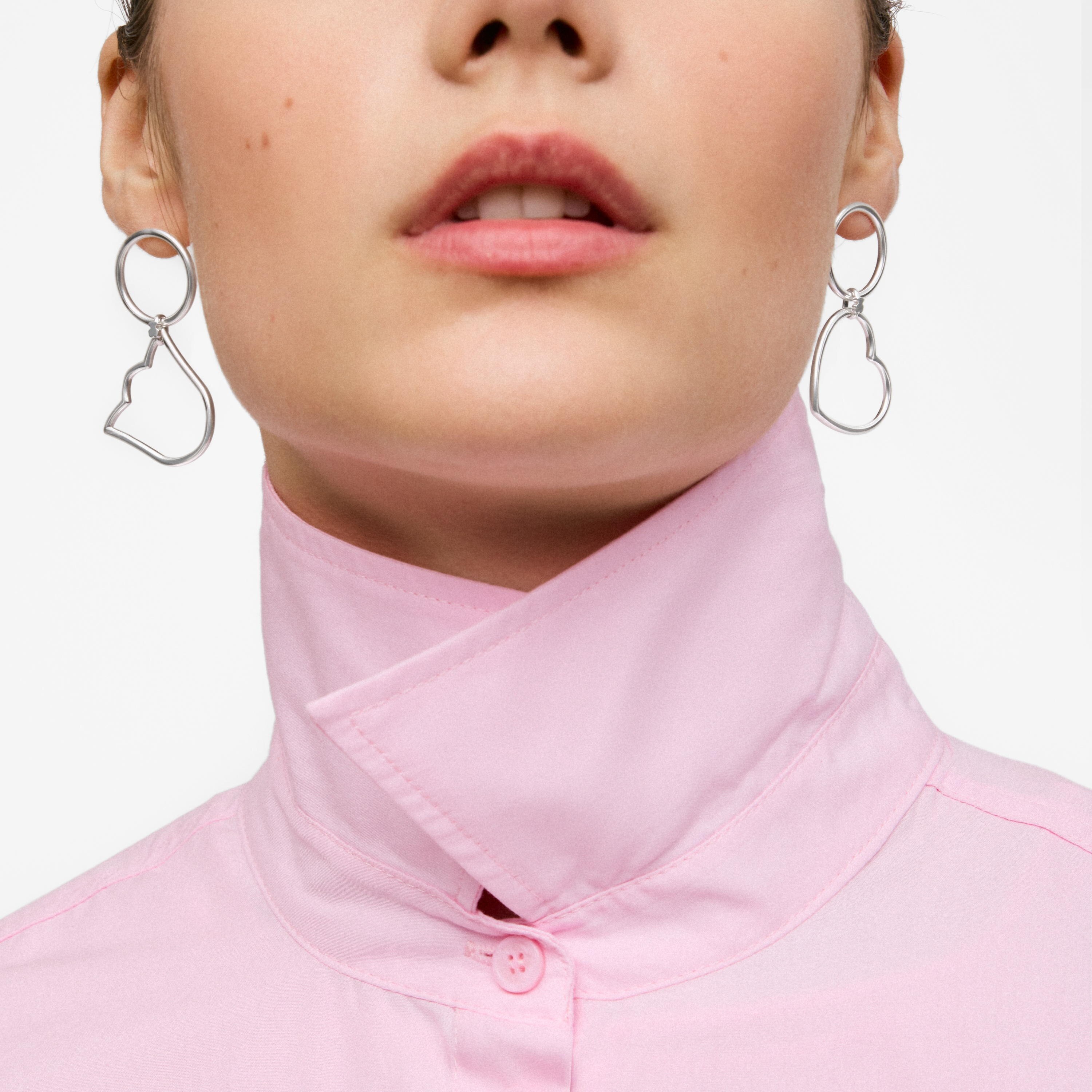 Short silver Earrings with motifs TOUS Straight