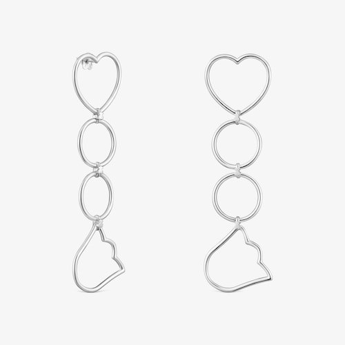 Długie Kolczyki ze srebra z motywami TOUS Straight