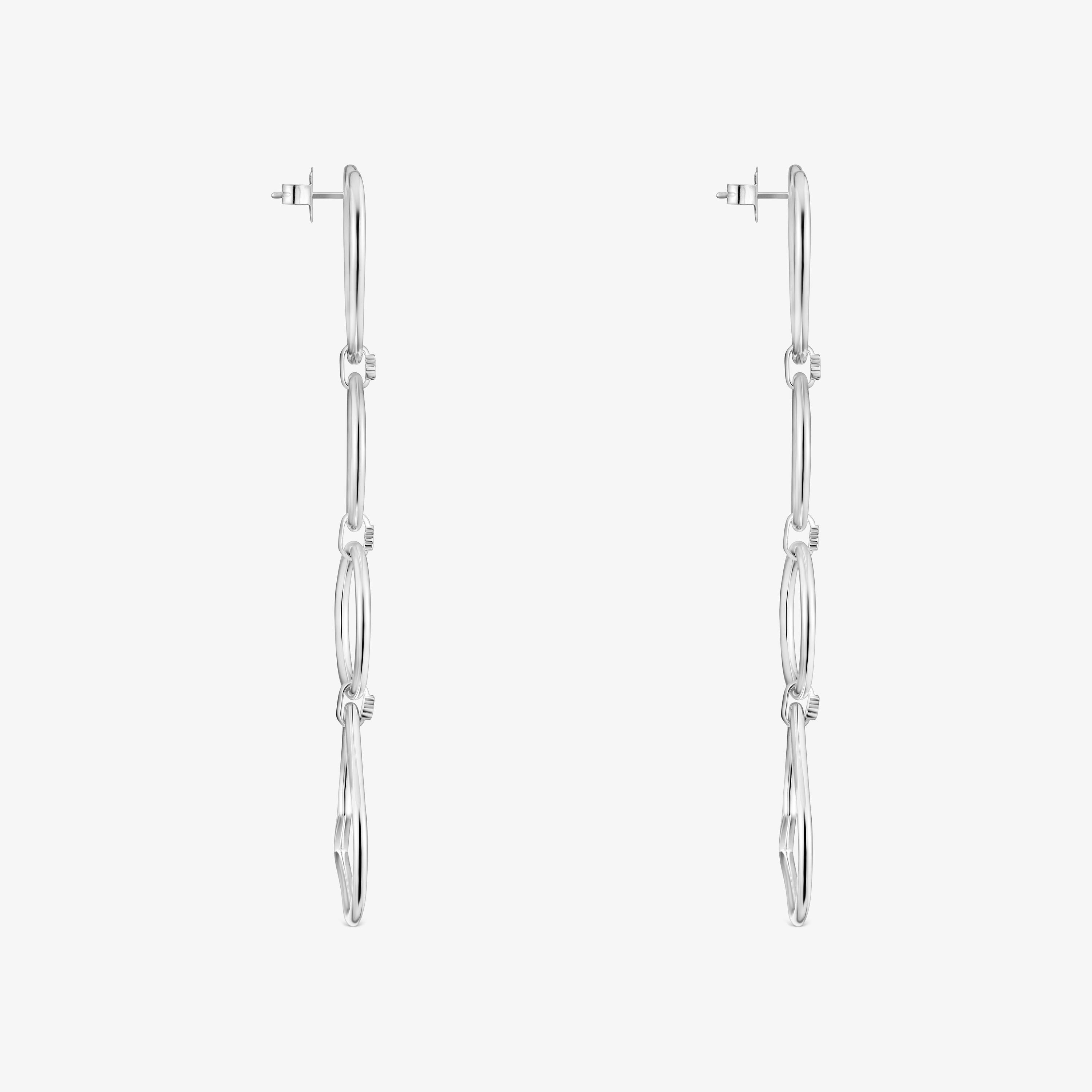 Long silver Earrings with motifs TOUS Straight