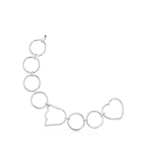 Pulsera cadena de plata y motivos Straight