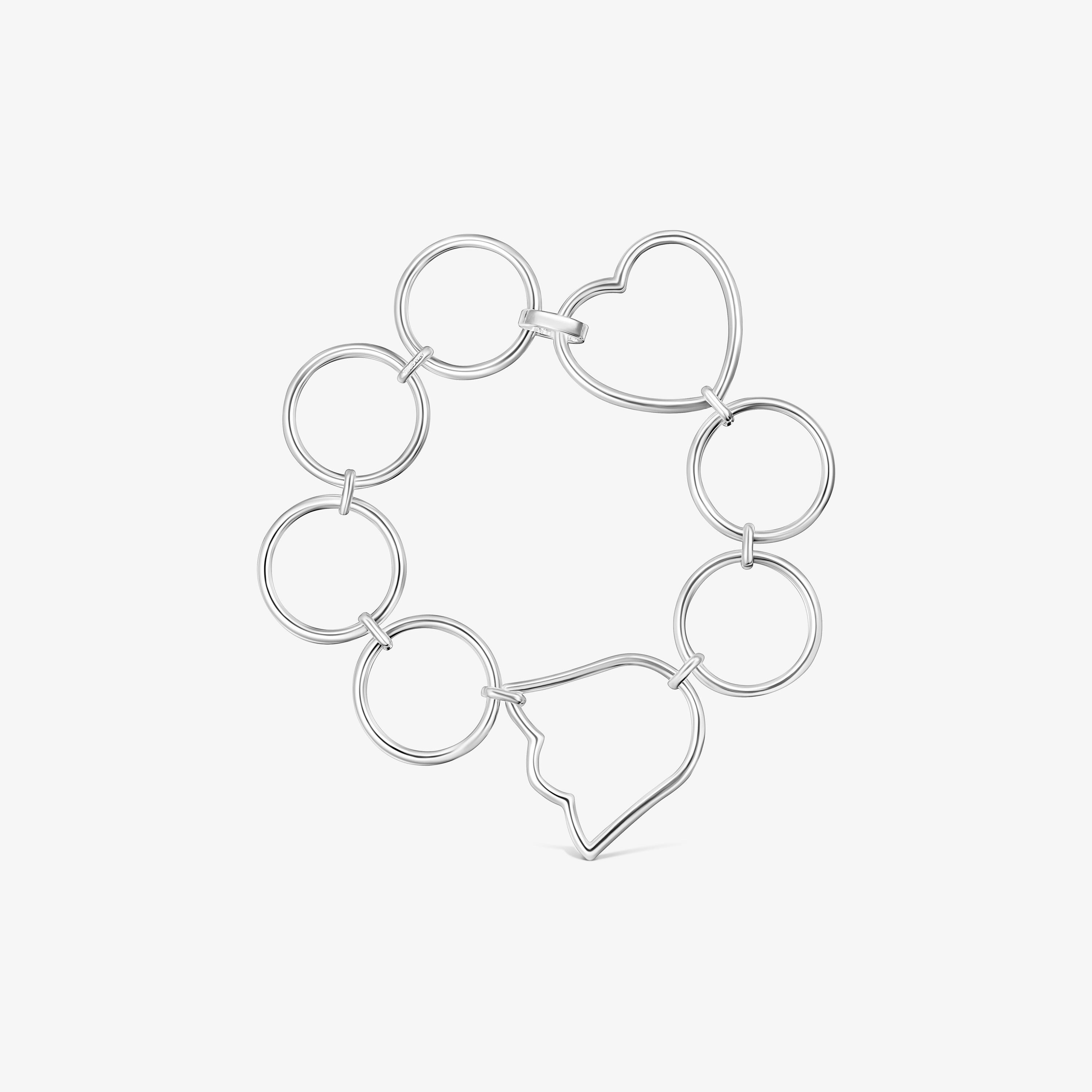 Silver Chain bracelet with motifs TOUS Straight