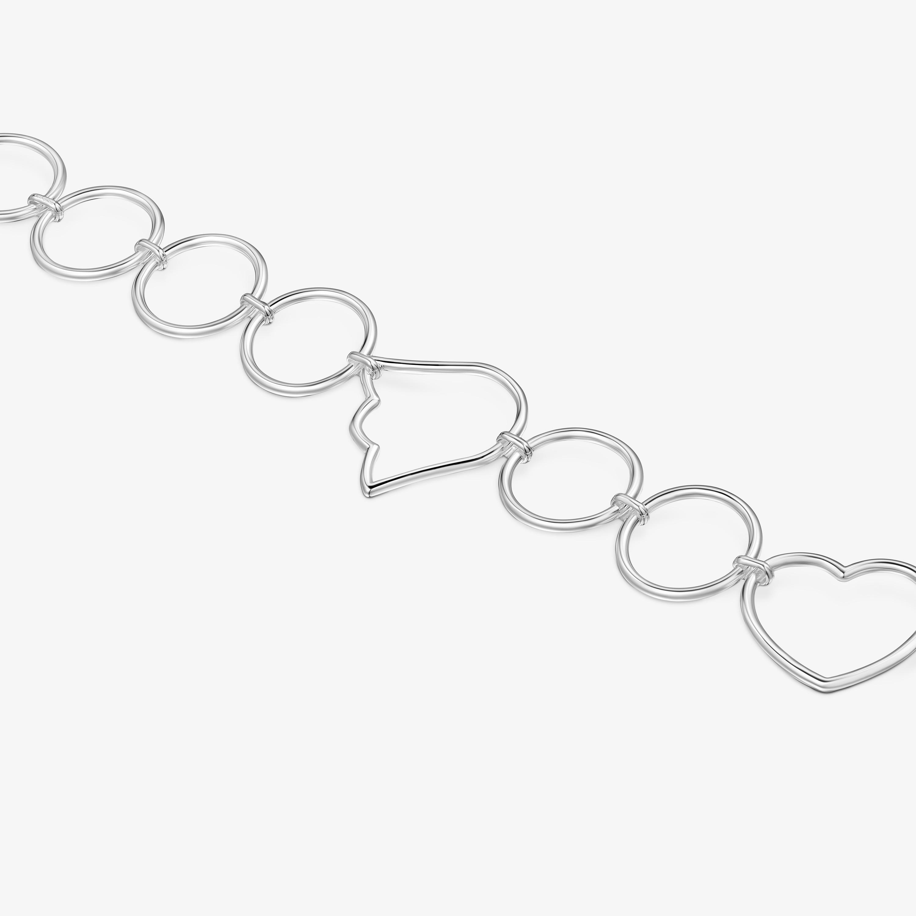 Silver Chain bracelet with motifs TOUS Straight
