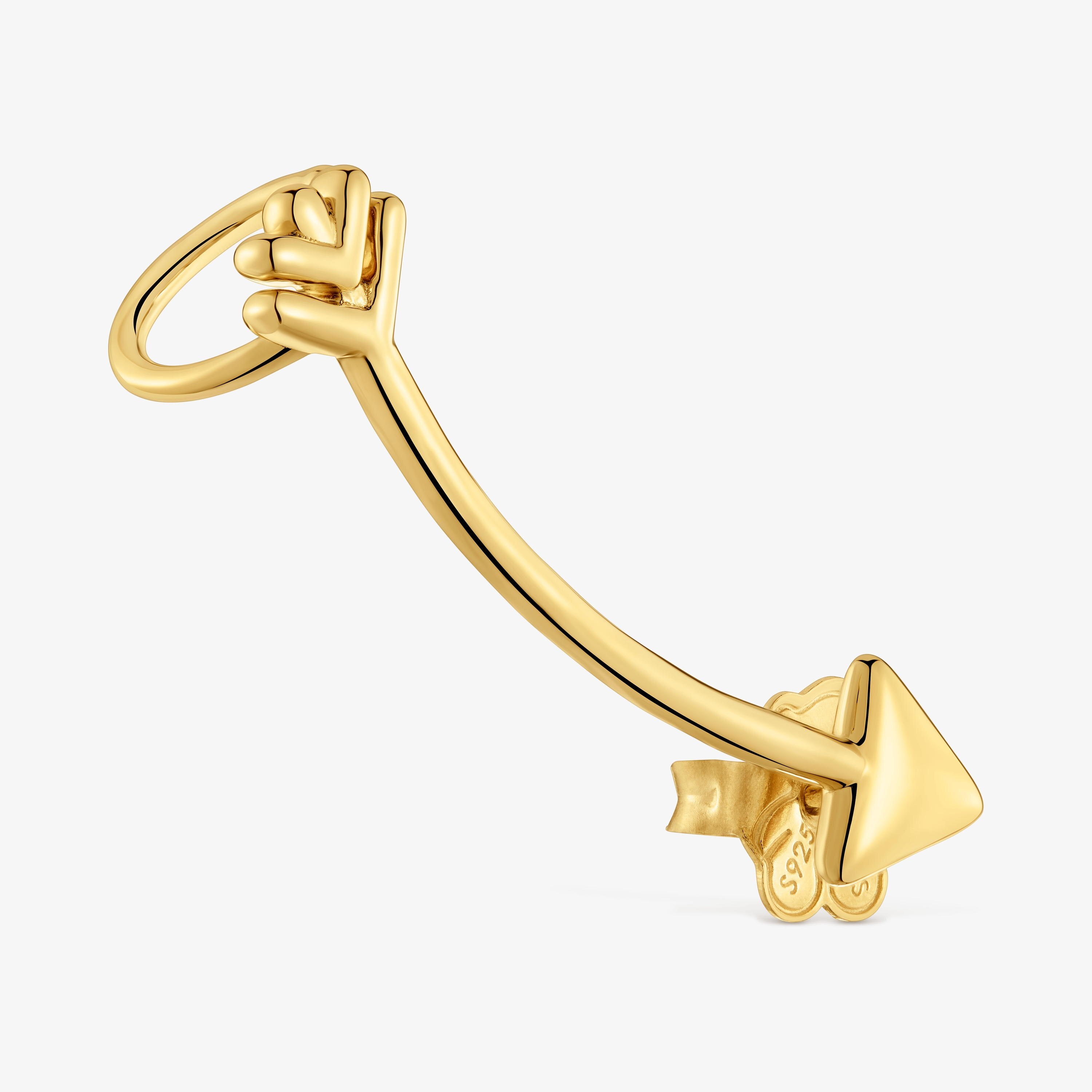 Climber earring with 18K gold vermeil TOUS Flechazo