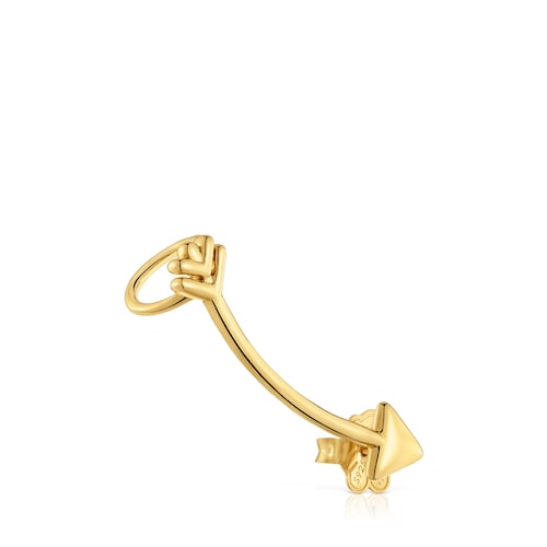 Climber earring with 18kt gold plating over silver TOUS Flechazo