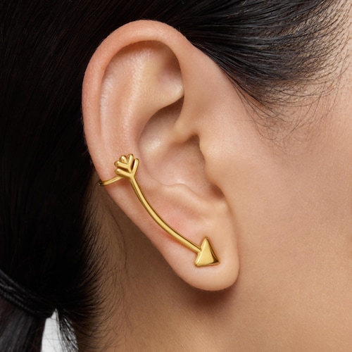 Climber earring with 18kt gold plating over silver TOUS Flechazo