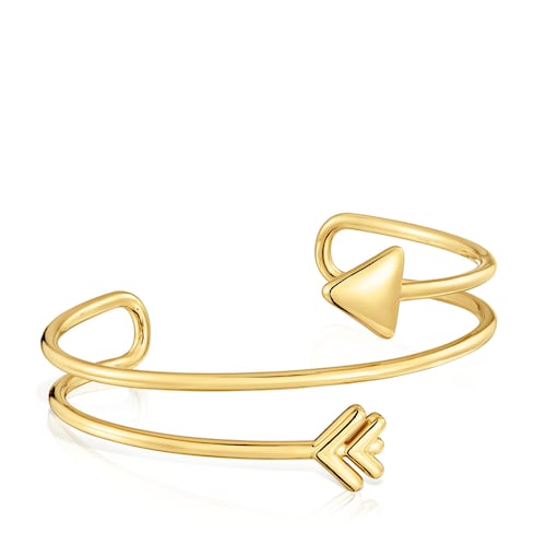 Bracciale rigido in argento placcato oro 18&nbsp;kt TOUS Flechazo