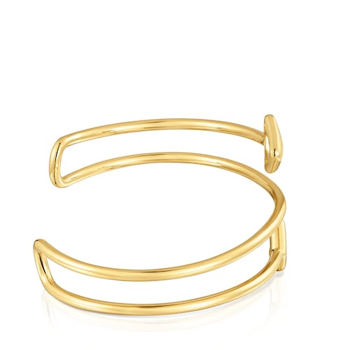 Bracciale rigido in argento placcato oro 18&nbsp;kt TOUS Flechazo