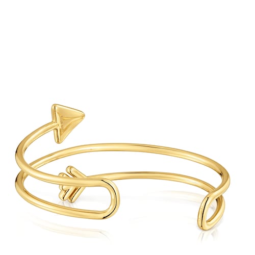 Bracciale rigido in argento placcato oro 18&nbsp;kt TOUS Flechazo