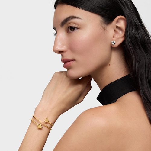 Bracciale rigido in argento placcato oro 18&nbsp;kt TOUS Flechazo