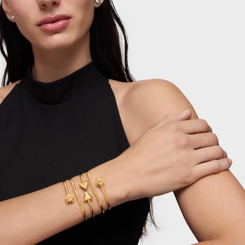 Bracciale rigido in argento placcato oro 18&nbsp;kt TOUS Flechazo