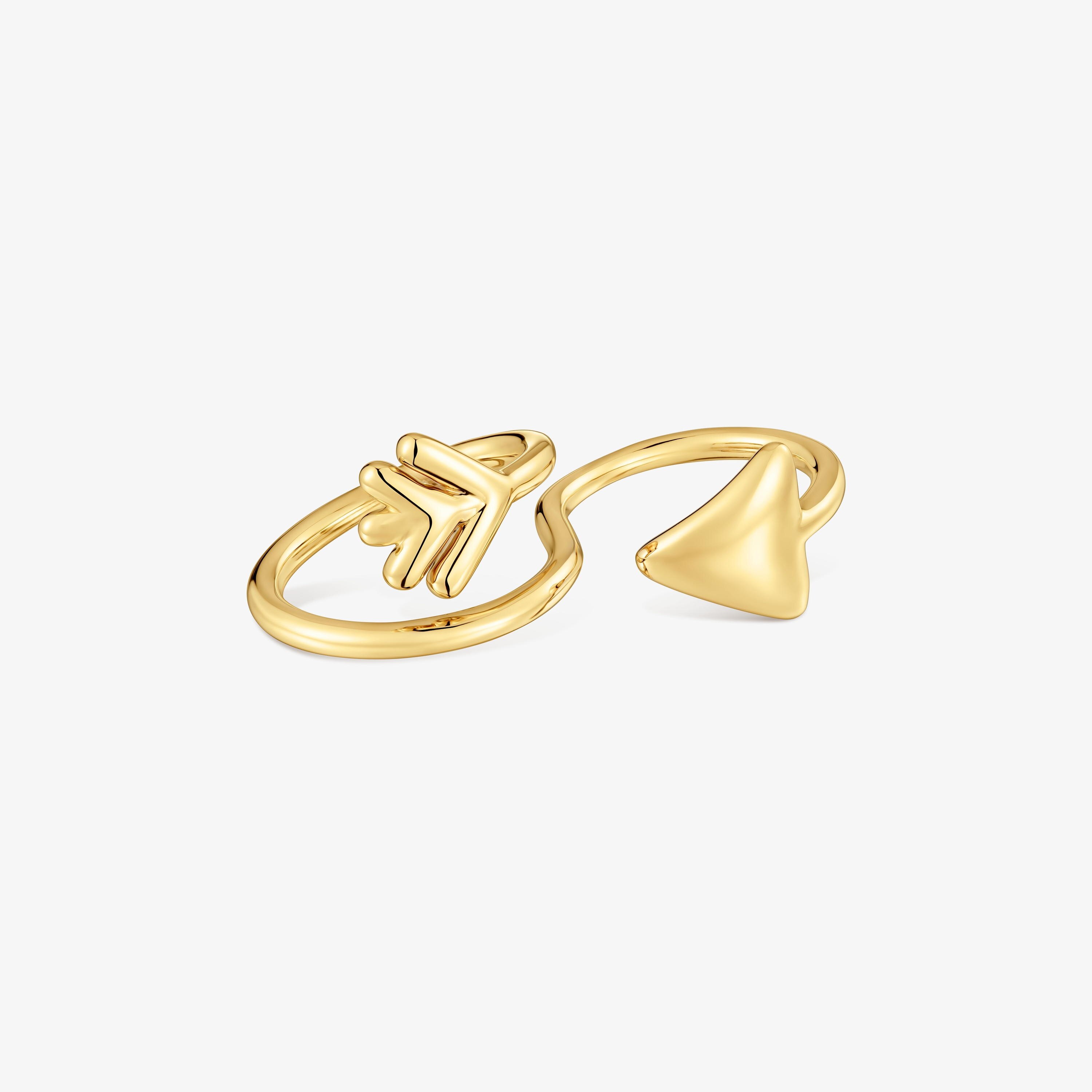Open ring with 18K gold vermeil TOUS Flechazo