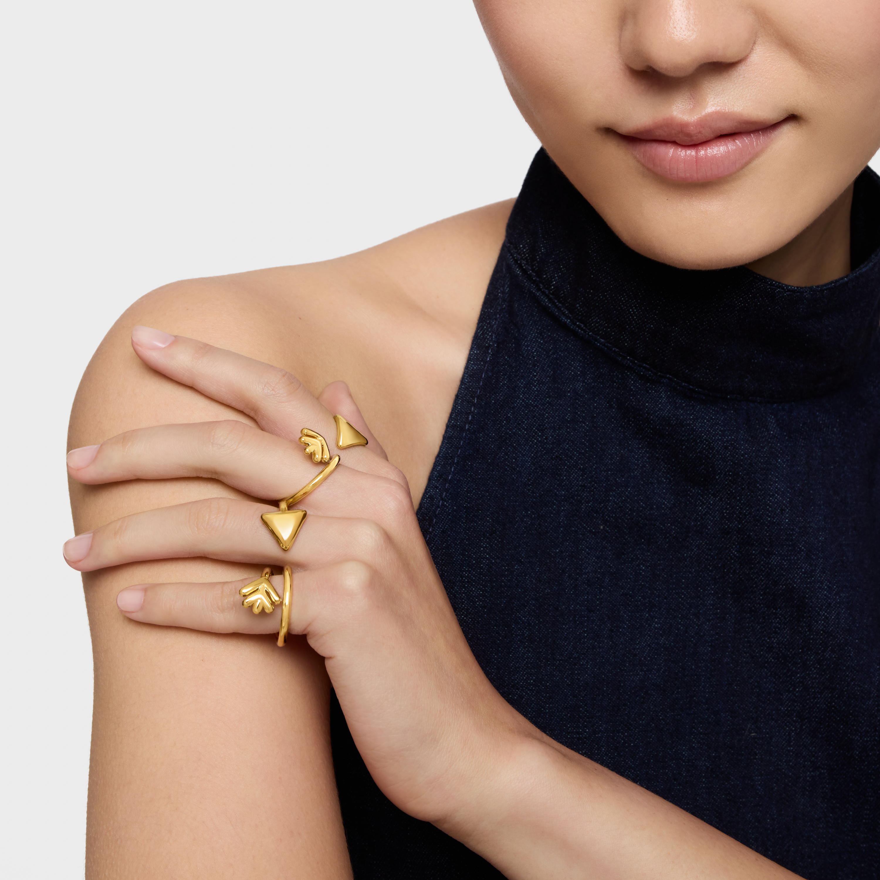 Open ring with 18K gold vermeil TOUS Flechazo