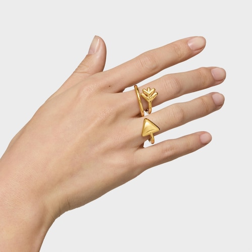 Bague ouverte en argent plaqu&eacute; or 18&nbsp;ct TOUS Flechazo