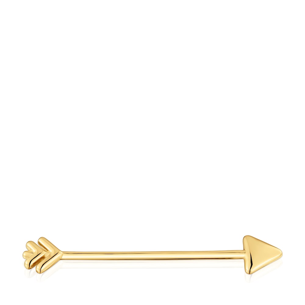 Broche con ba&ntilde;o de oro 18 kt sobre plata TOUS Flechazo image number 0
