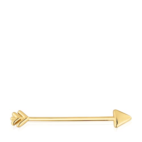Broche con ba&ntilde;o de oro 18 kt sobre plata TOUS Flechazo