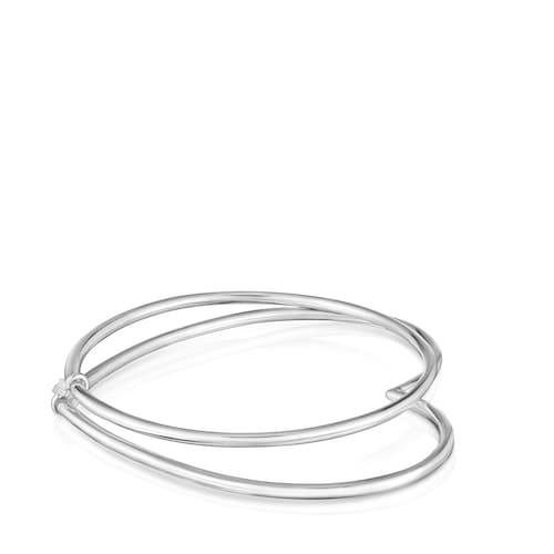 Pulsera esclava coraz&oacute;n de plata Straight