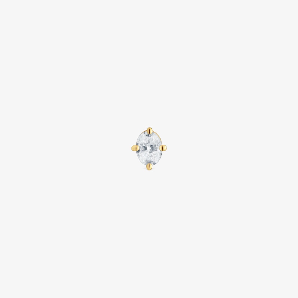 Aro individual de oro y diamante creado en laboratorio 0,15 ct Shine LGD