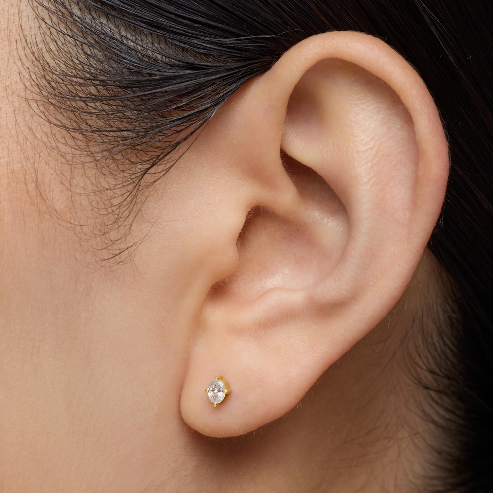 Aro individual de oro y diamante creado en laboratorio 0,15 ct Shine LGD