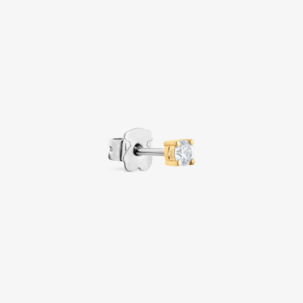 Aro individual de oro y diamante creado en laboratorio 0,10 ct Shine LGD