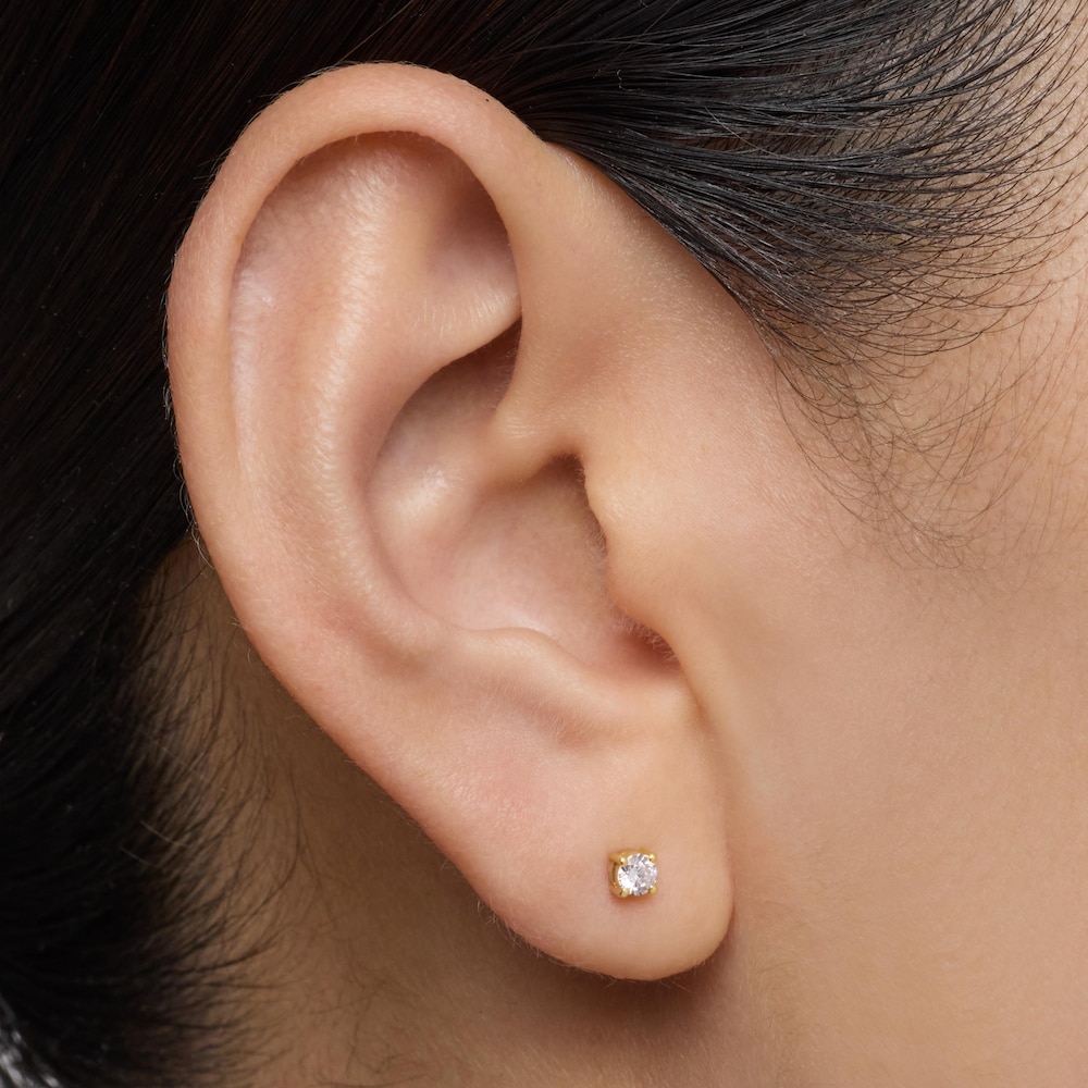 Aro individual de oro y diamante creado en laboratorio 0,10 ct Shine LGD