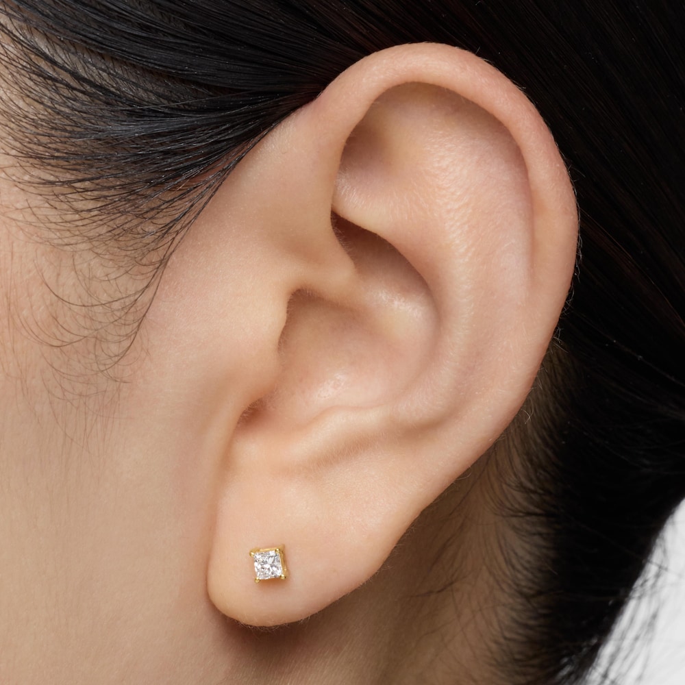 Aro individual de oro y diamante creado en laboratorio 0,16 ct Shine LGD