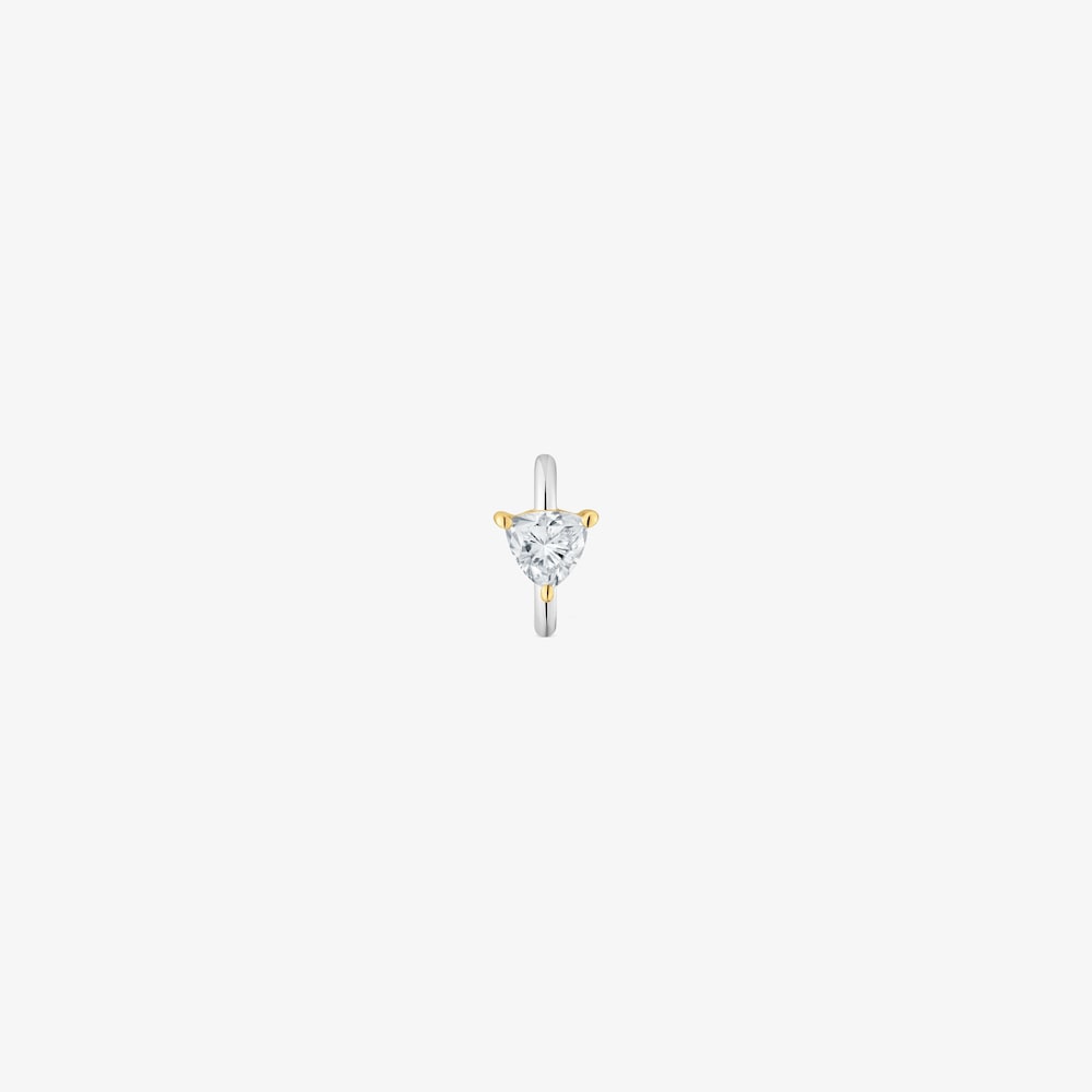 Aro individual aro de oro y diamante creado en laboratorio 0,14 ct Shine LGD