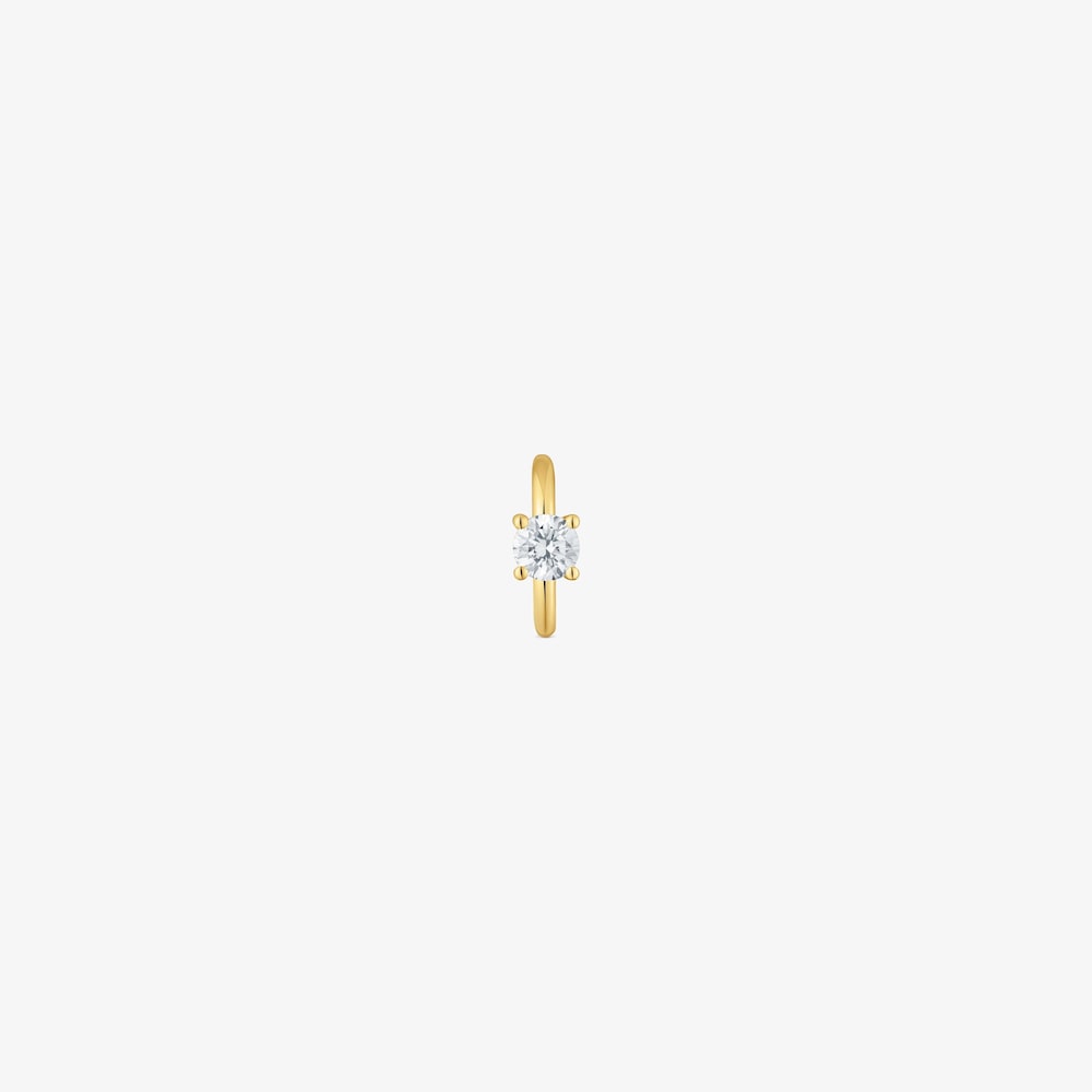 Aro individual aro de oro y diamante creado en laboratorio 0,10 ct Shine LGD