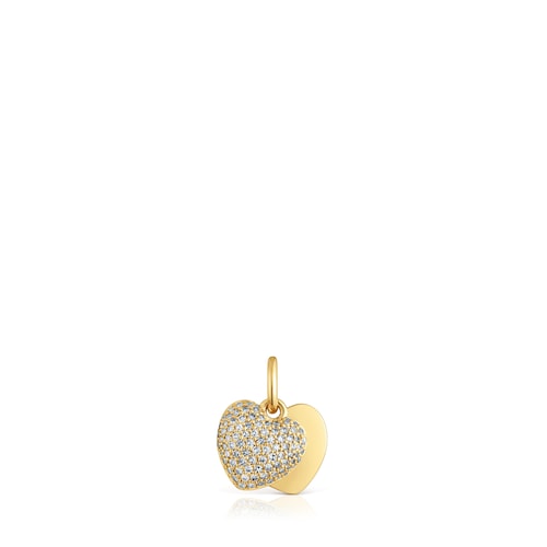 Penjoll d&rsquo;or de 14&nbsp;ct doble cor i diamants TOUS Flechazo