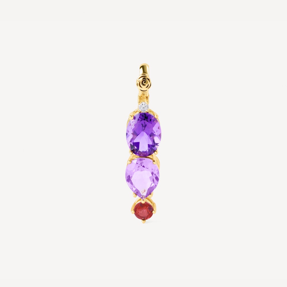 Anh&auml;nger TOUS ATELIER aus Gold mit Diamant und Amethyst