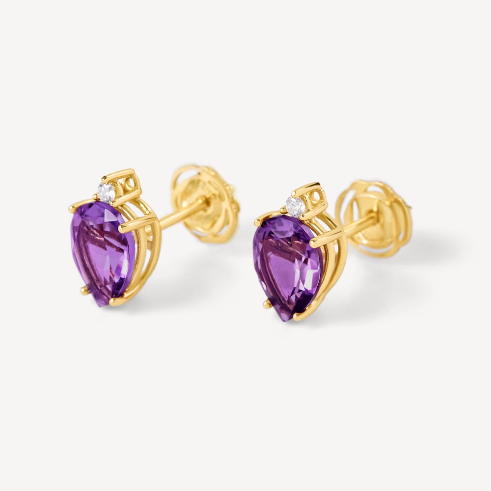 Pendientes de oro, amatista y diamantes TOUS ATELIER