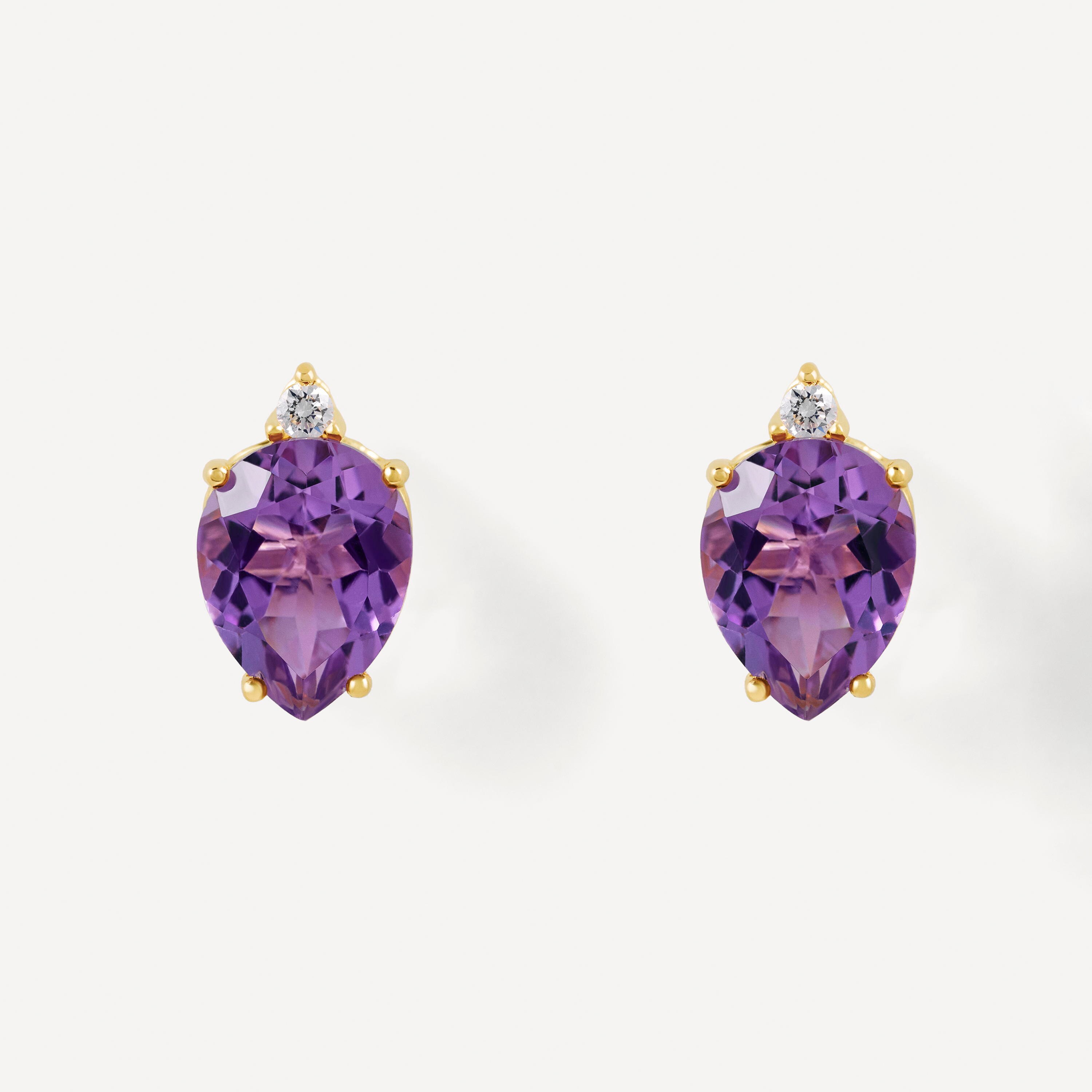 Gold Earrings with amethyst and diamonds TOUS ATELIER