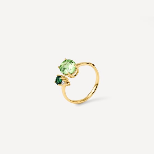 Offener Ring TOUS ATELIER aus Gold mit Diamant, Peridot und Chromdiopsid