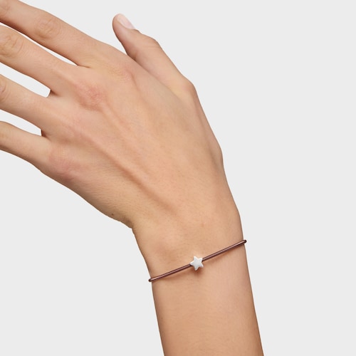 Charm TOUS Mesh Tube de plata motivo estrella 7 mm 