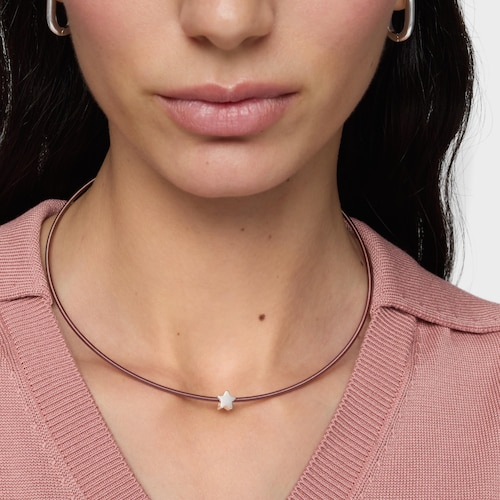 Charm TOUS Mesh Tube de plata motivo estrella 7 mm 