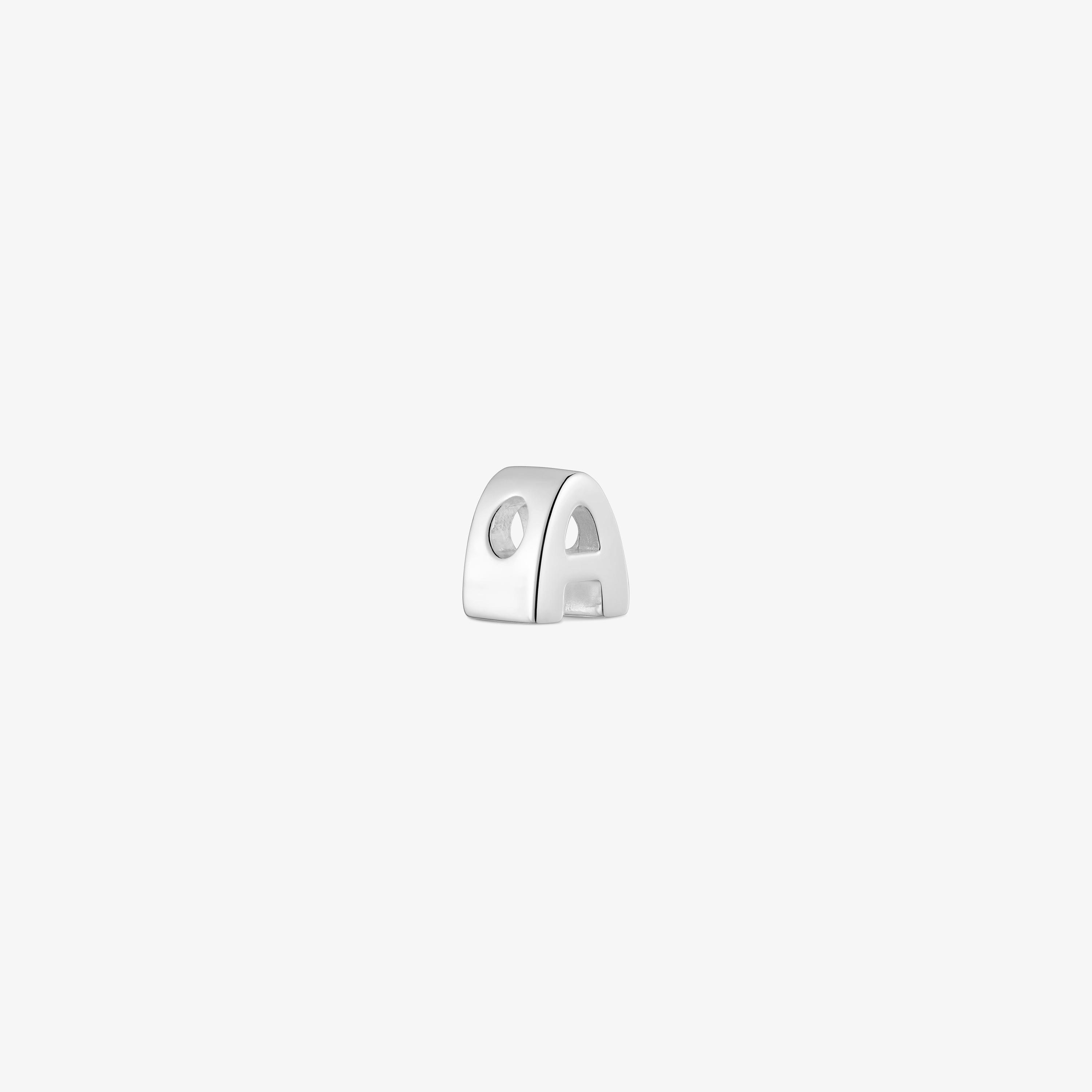 7 mm silver letter A Charm TOUS Mesh Tube 
