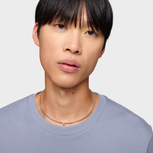 Charm em prata letra A 7&nbsp;mm TOUS Mesh Tube 