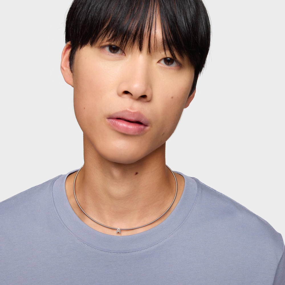 7&nbsp;mm silver letter A Charm TOUS Mesh Tube 