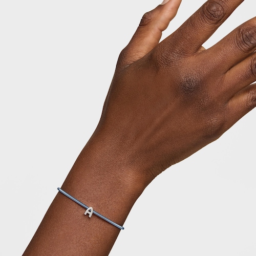 Charm em prata letra A 7&nbsp;mm TOUS Mesh Tube 