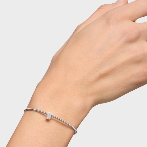 Charm em prata letra B 7&nbsp;mm TOUS Mesh Tube 