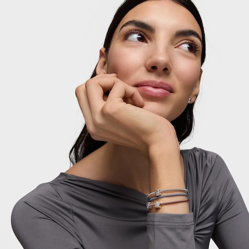 Charm em prata letra B 7&nbsp;mm TOUS Mesh Tube 