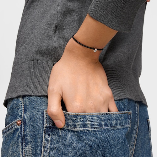 Charm em prata letra B 7&nbsp;mm TOUS Mesh Tube 