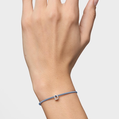 Charm em prata letra D 7&nbsp;mm TOUS Mesh Tube 