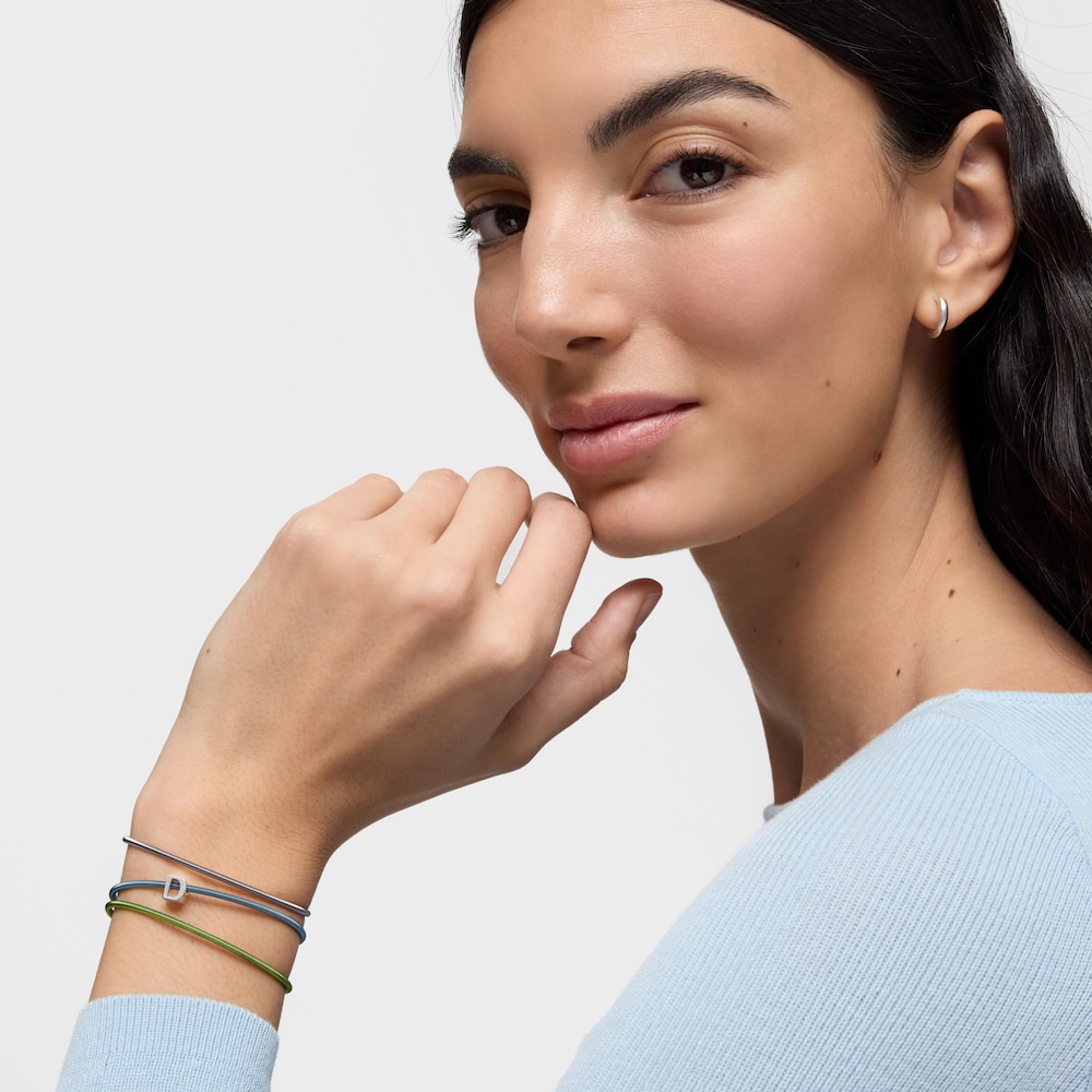 Charm TOUS Mesh Tube de plata letra D 7 mm 